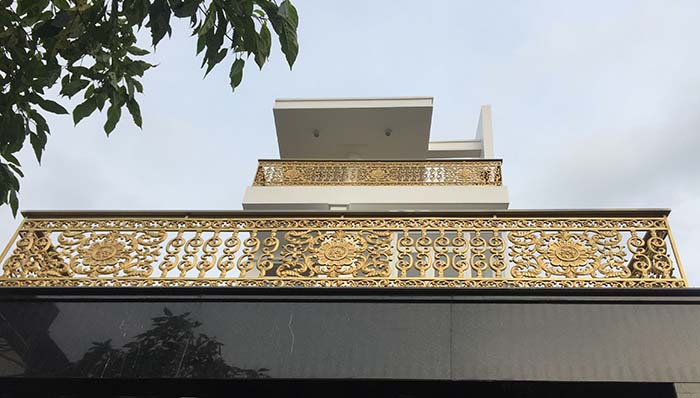 mẫu lan can đơn giản cho công trình hiện đại